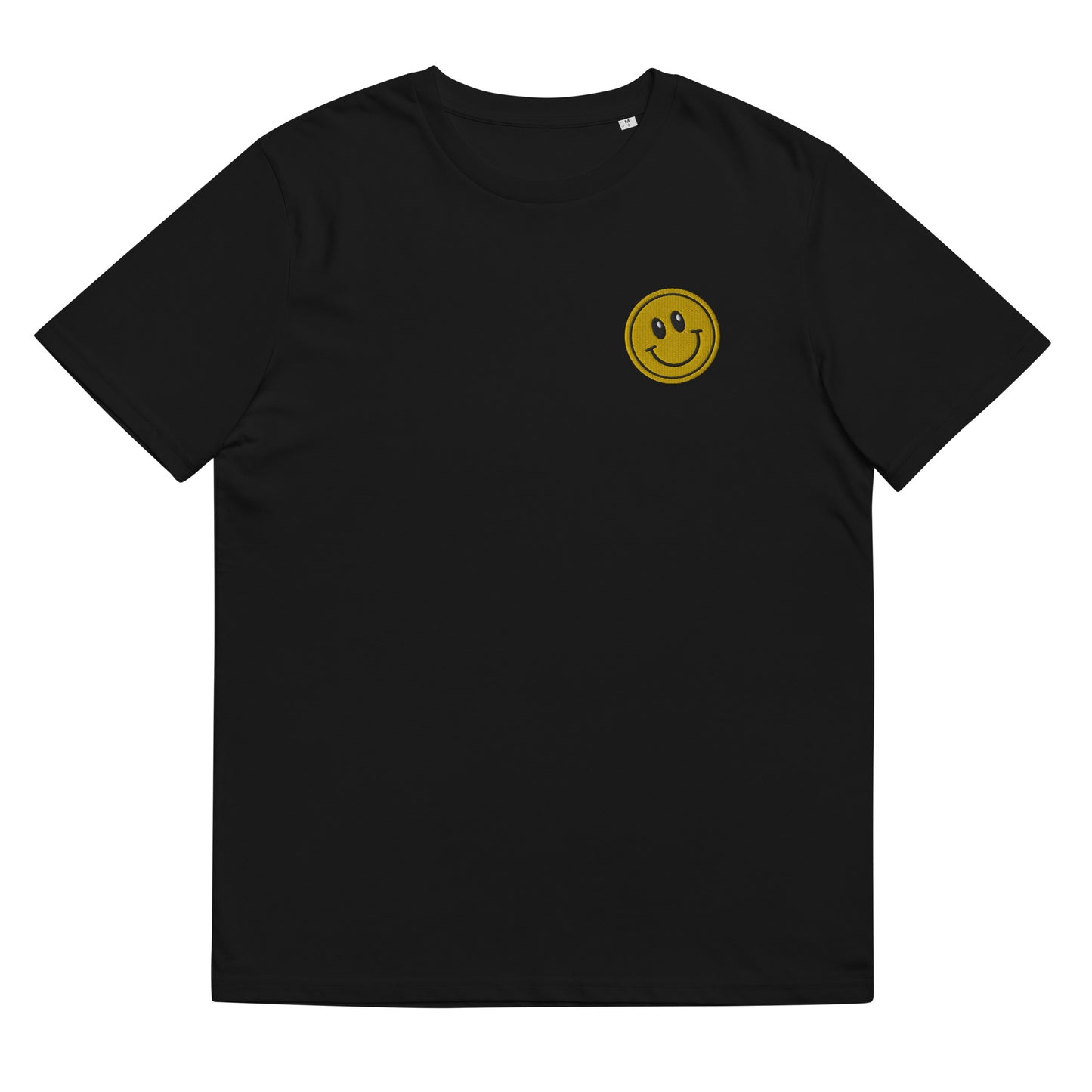 Classic Smiley Embroidered Unisex organic cotton t-shirt