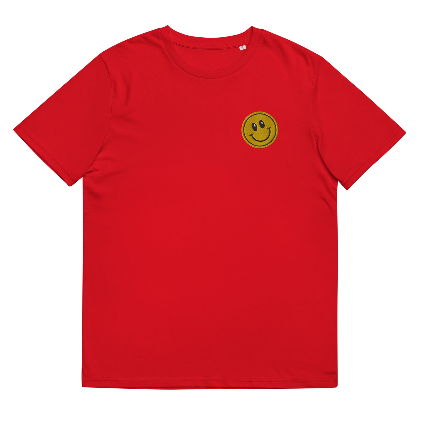 Classic Smiley Embroidered Unisex organic cotton t-shirt